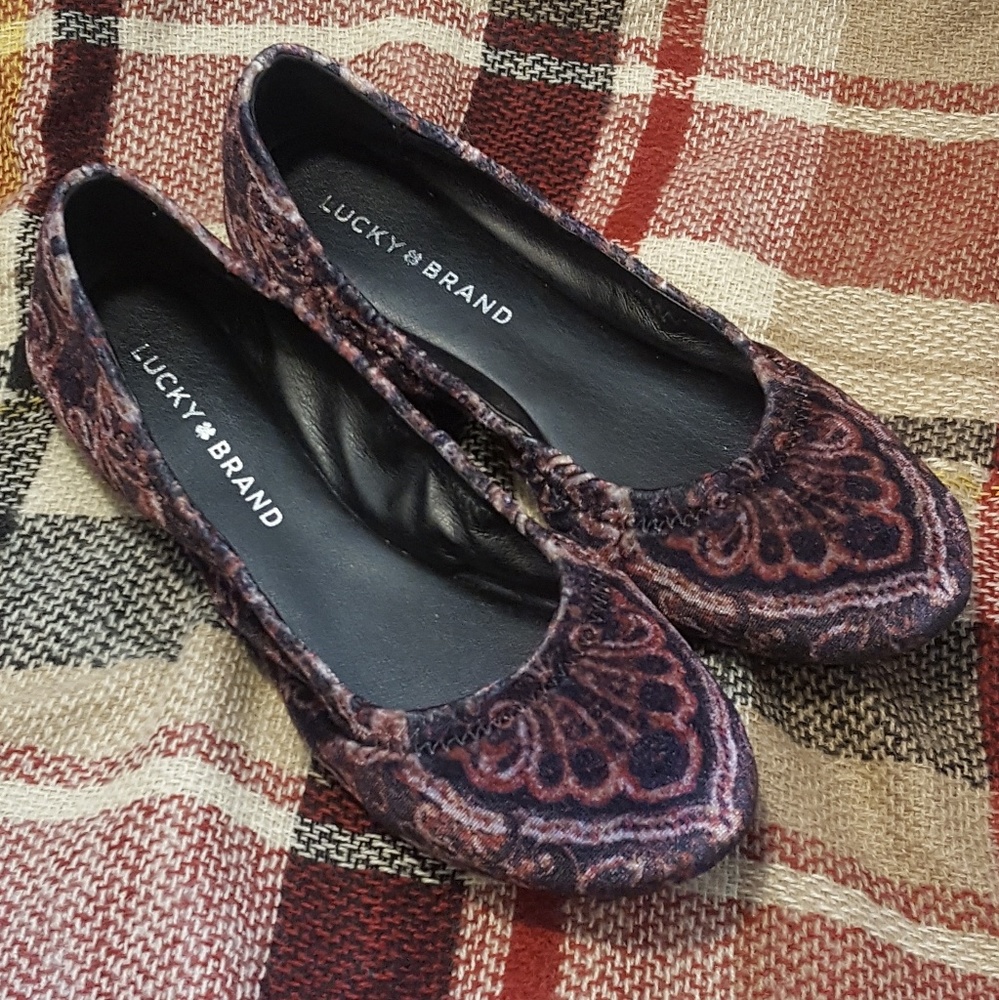 Lucky Brand Emmie Velvet Ballet Flats